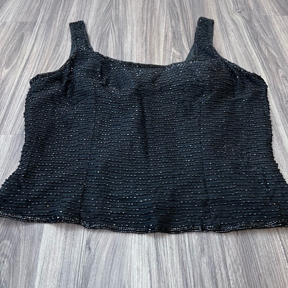 ANDRETTA DONATELLO Retro Black Beaded Whimsigoth Witchy Corsette Camisol… - Picture 3 of 14